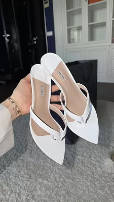Мюли Le Silla, лаковые, 5см, белые