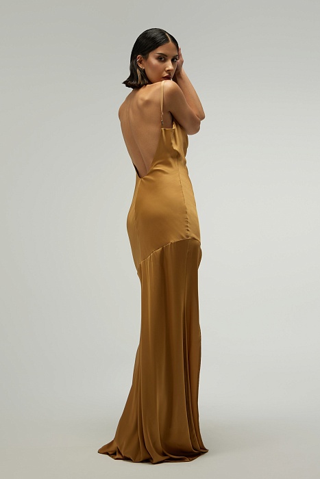 картинка Вечернее золотистое платье от интернет магазина