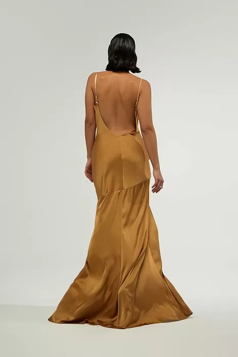 картинка Вечернее золотистое платье от интернет магазина